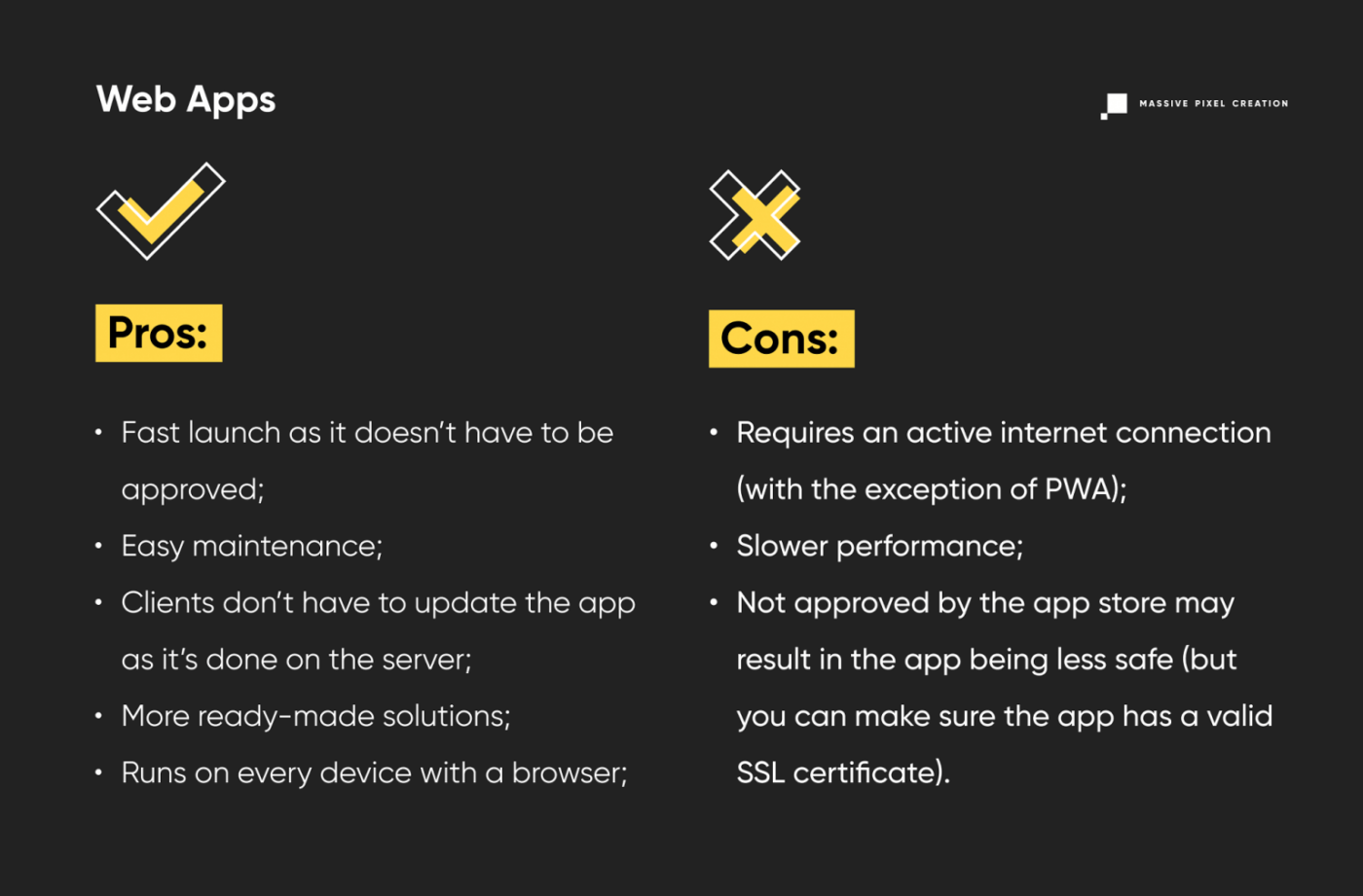 we app pros and cons